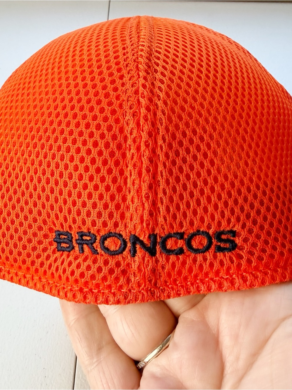 Denver Broncos New Era Orange Mesh Stretch Fit Hat L/XL NFL Cap - Picture 5 of 9